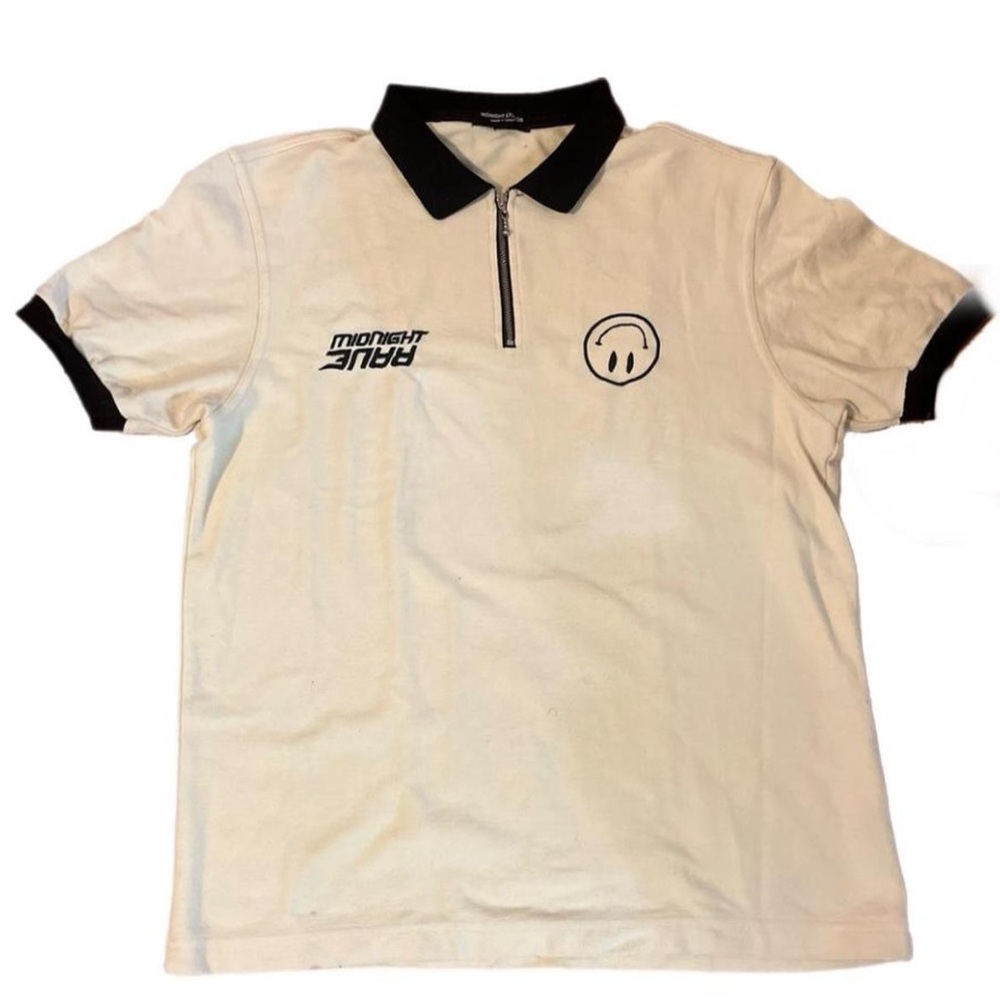 Midnight Studios Zip Up Polo T-Shirt